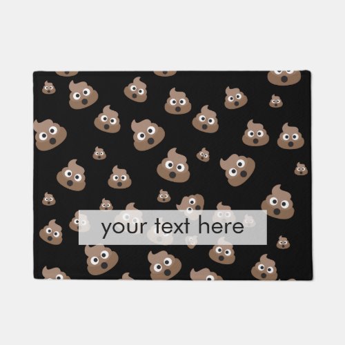 Cute Poop Emoji Pattern Doormat