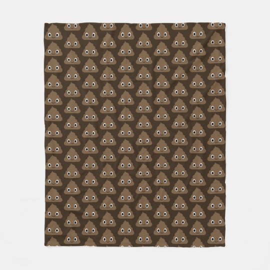 Cute Poop Emoji Pattern Funny Poo Novelty Fleece Blanket