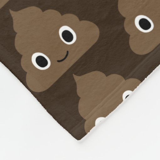 Cute Poop Emoji Pattern Funny Poo Novelty Fleece Blanket Zazzle