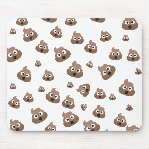Cute Poop Emoji Pattern Mouse Pad