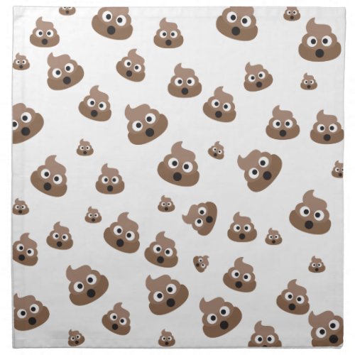 Cute Poop Emoji Pattern Napkin