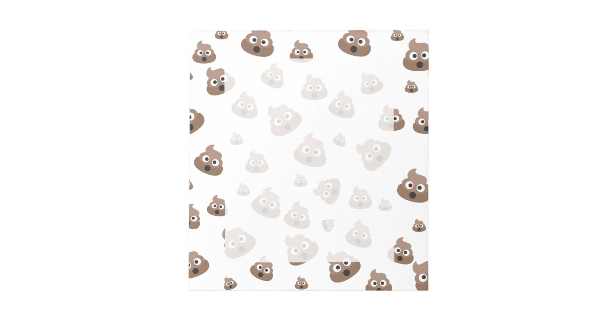 Cute Poop Emoji Pattern Notepad Zazzle
