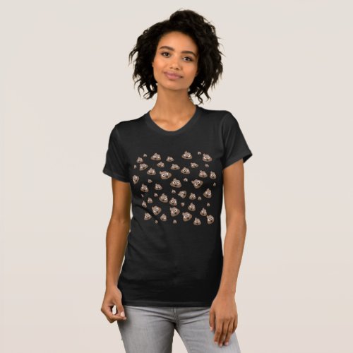 Cute Poop Emoji Pattern T_Shirt