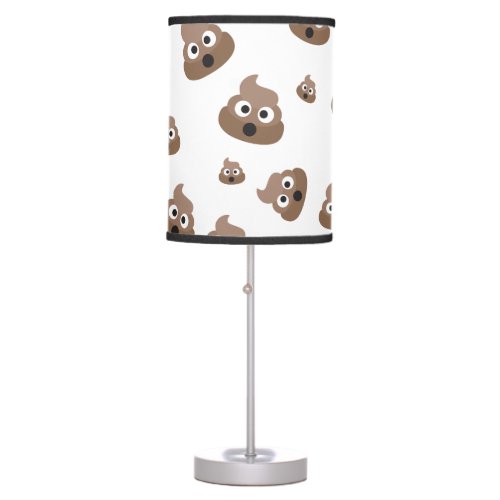 Cute Poop Emoji Pattern Table Lamp