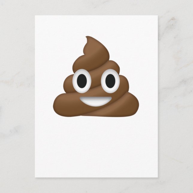 Cute Poop Emoji Postcard (Front)