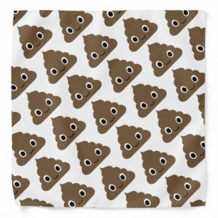 Cute Poop Pattern - Adorable Piles of Doo Doo Bandana