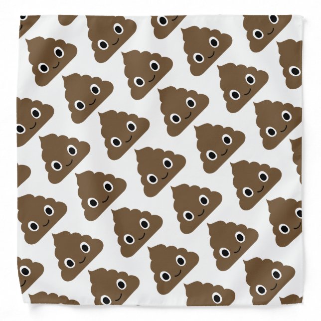 Cute Poop Pattern - Adorable Piles of Doo Doo Bandana (Front)
