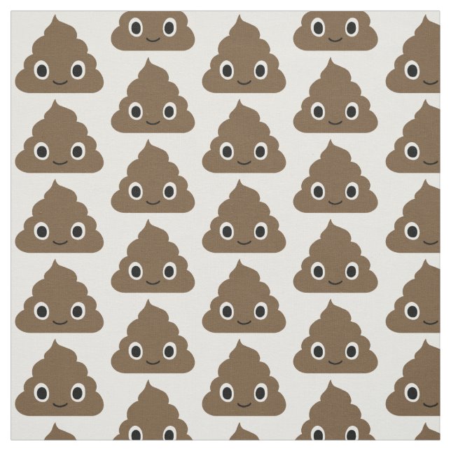 Cute Poop Pattern - Adorable Piles of Doo Doo Fabric (Swatch)