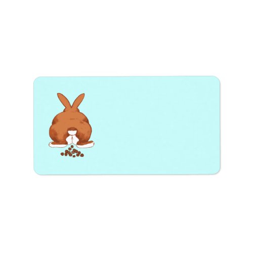 Cute Poopin Bunny Butt  Sandy Long Labels