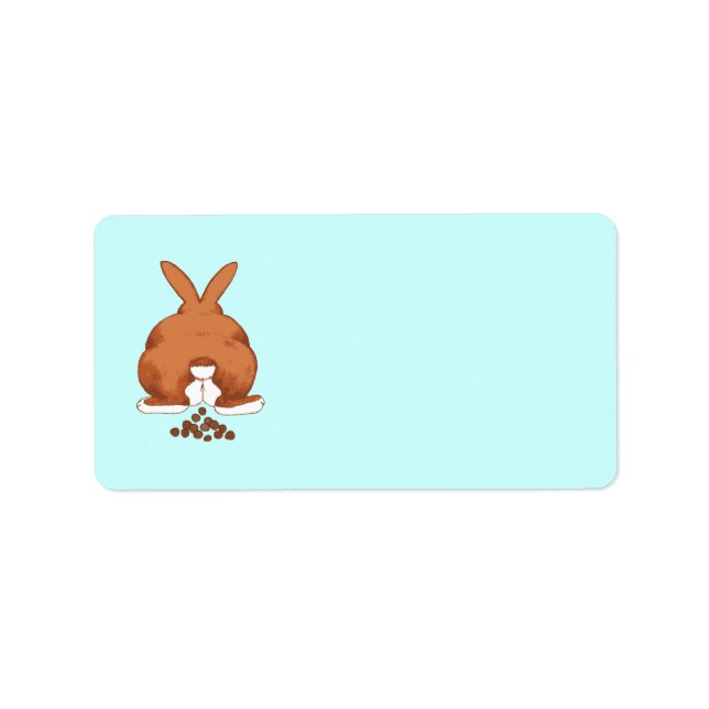 Cute Poopin Bunny Butt © Sandy Long Labels (Front)