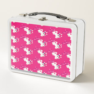 Cute Pooping Girl Unicorn Metal Lunch Box