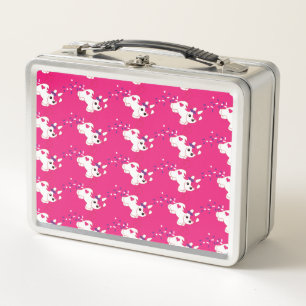 Cute Pooping Girl Unicorn Metal Lunch Box