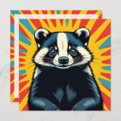 Cute Pop Art Badger Blank (Front/Back)