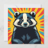 Cute Pop Art Badger Blank (Front)