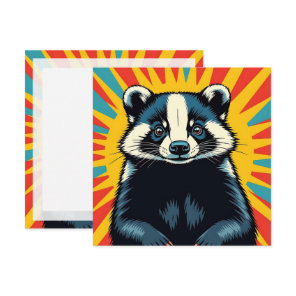 Cute Pop Art Badger Blank