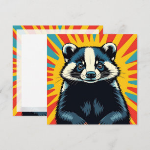 Cute Pop Art Badger Blank