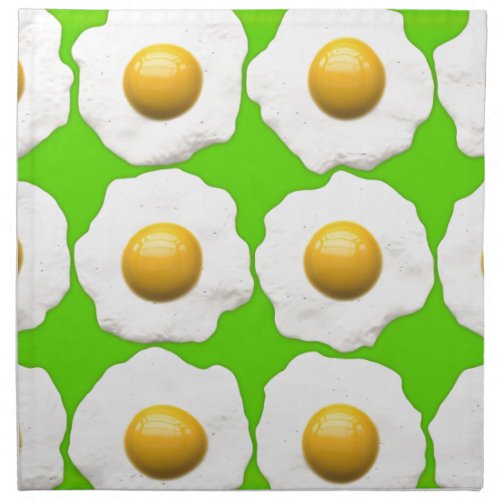 Cute pop art eggs on lime green background napkin