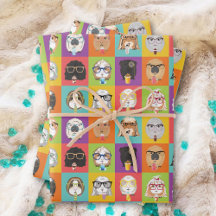 Cute Pop-Art Guinea Pig Wrapping Paper