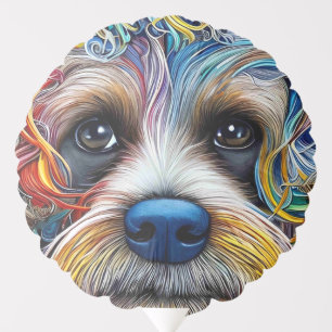 Cute Pop Art Terrier   Balloon