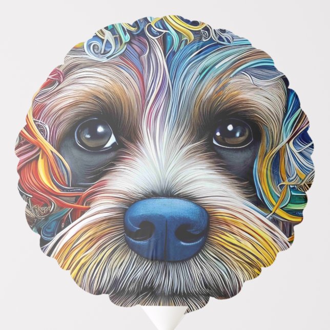Cute Pop Art Terrier   Balloon (Front)