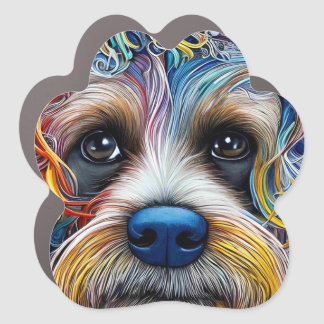 Cute Pop Art Terrier   Car Magnet