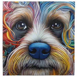 Cute Pop Art Terrier Cloth Napkin