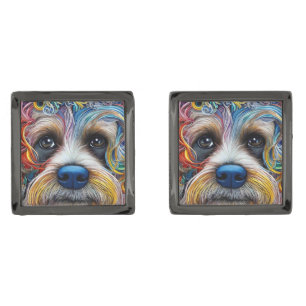 Cute Pop Art Terrier   Cufflinks