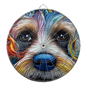 Cute Pop Art Terrier Dart Board