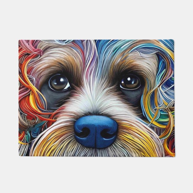 Cute Pop Art Terrier   Doormat (Front)