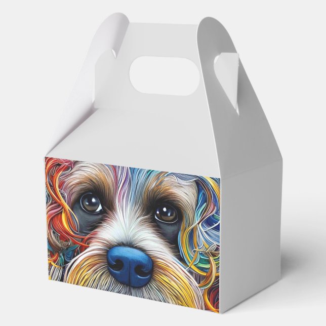 Cute Pop Art Terrier   Favor Boxes (Front)