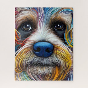 Cute Pop Art Terrier Jigsaw Puzzle