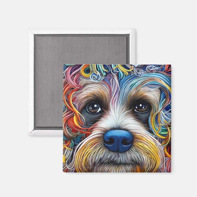 Cute Pop Art Terrier   Magnet (Front/Back)