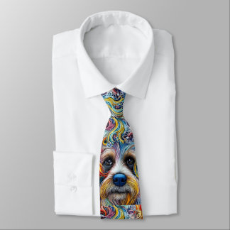 Cute Pop Art Terrier Neck Tie