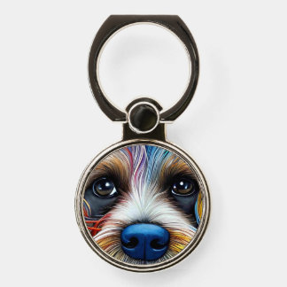 Cute Pop Art Terrier   Phone Ring Stand