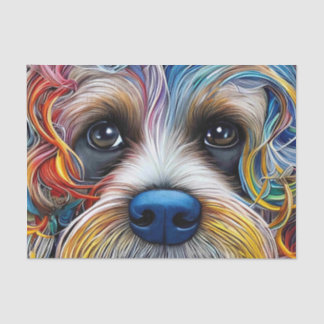 Cute Pop Art Terrier   Tissue Paper