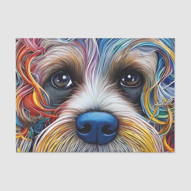 Cute Pop Art Terrier   Tissue Paper (Front)