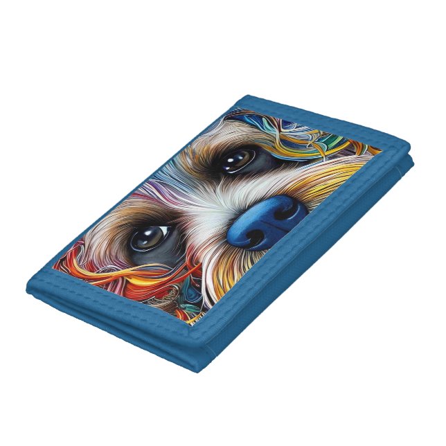 Cute Pop Art Terrier   Trifold Wallet (Bottom)