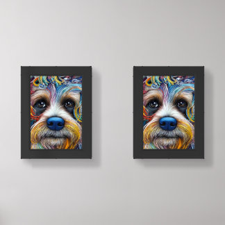 Cute Pop Art Terrier Wall Art Sets