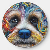 Cute Pop Art Terrier Wireless Charger (Front)