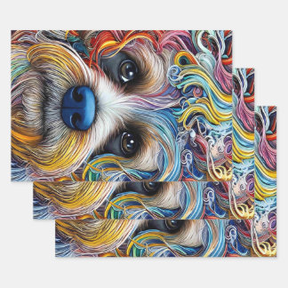 Cute Pop Art Terrier   Wrapping Paper Sheets