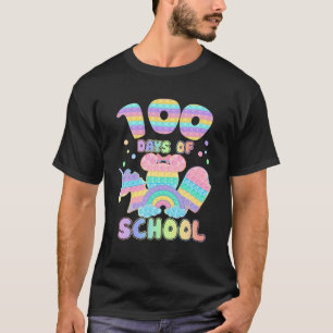 Cute Pop It Fidgets Happy 100 Days Of School Stude T-Shirt
