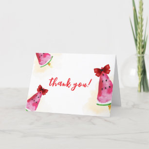 Cute Popcicle Ready To Pop Ice Cream Baby Shower Letterpress Thank You Card