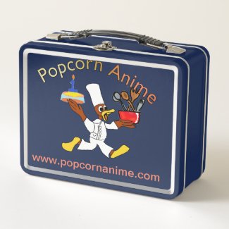 Cute Popcorn Anime Chef Ducky Kazoo Cake Lunchbox