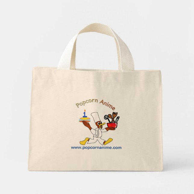 Cute Popcorn Anime Chef Ducky Kazoo Tote Bag (Front)