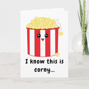 Cute Popcorn Birthday Card