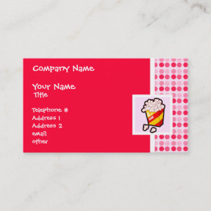 Cute Popcorn Business Card