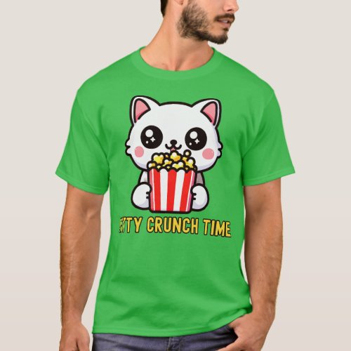 Cute Popcorn eater kitty T_Shirt