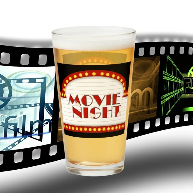 Cute popcorn movie night drinking glass (Creator Uploaded)