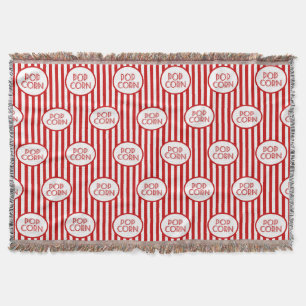Cute popcorn theme movie theater room blanket