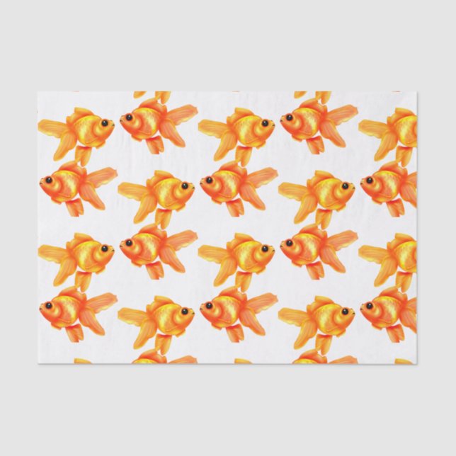 Cute Popeyed Gold Fish Tissue Paper (Front)